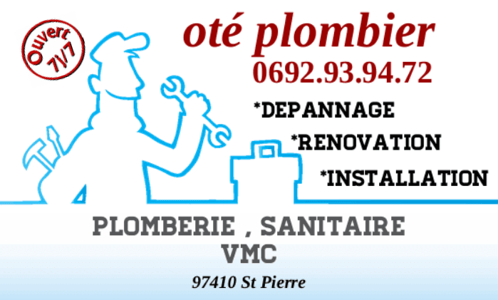 Oté Plombier — services plomberie Saint-Pierre